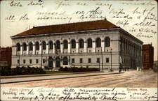 Public Library Boston Massachusetts vintage UDB postcard u277