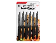 Granitestone Nutriblade 6-piece Steak Knives With Comfortable Handles, Stainless