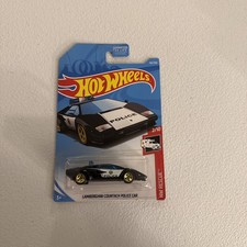 Hot Wheels Black HW Rescue Lamborghini Countach Police Car 142/250