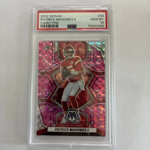 2022 Mosaic Patrick Mahomes II Camo Pink Prizm PSA 10 GEM MT