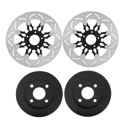 4X Floating Front Rear Brake Rotors For Harley Trike FLHTCUTG Glide Ultra 09-13