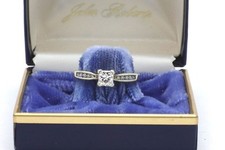 Vintage 1990  s 14K White Gold Princess  Round-Cut Diamond Engagement Ring-SZ 7