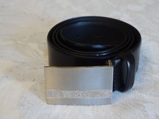 Cintura Boss in pelle nera, adatta da 36" a 40"