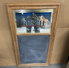 Busch Beer Vintage 1984 Mirrored Chalkboard Faux Wood Sign