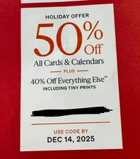 Shutterfly 50% Off Cards & Calendars + 40% Off Everything Else Coupon EXP 12/14