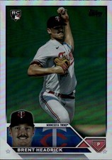 2023 Topps Update Brent Headrick #US54 Rainbow Foil Minnesota Twins 34C