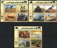 UN 1993 Endangered Species Blocks [NY+Geneva+Vienna] . Mint Never Hinged