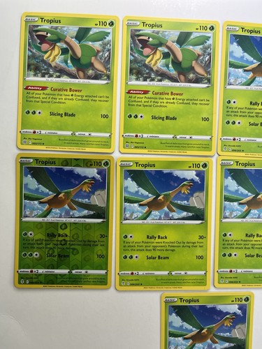 Pokemon Tcg Lot of 9 Tropius Reverse Holo Common basic - Picture 2 of 5