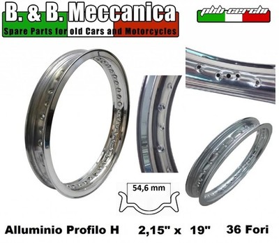 Felge Aluminium 2.15 X 19 36 Löcher Latte H Motorrad Oldtimer Alter 60 70 WM4 (