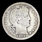 1914 Barber Silver Quarter