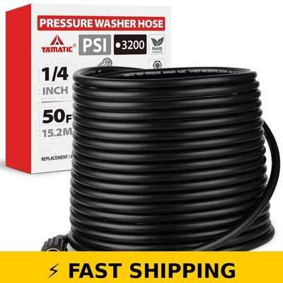 #ad #ad YAMATIC 50FT Pressure Washer Hose 3200 PSI M22 14mm Fittings $62.99
