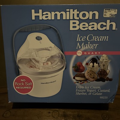 Hamilton Beach 1.5 Quart Capacity Automatic Ice Cream Maker 68220 Brand New