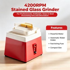 Red Stained Glass Grinder 4200RPM Glass Art Grinding Tool w/5/8" Grinder Bit New