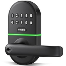Keypad Door Lock with Handle: Keyless Entry Smart Lock for Front Door,