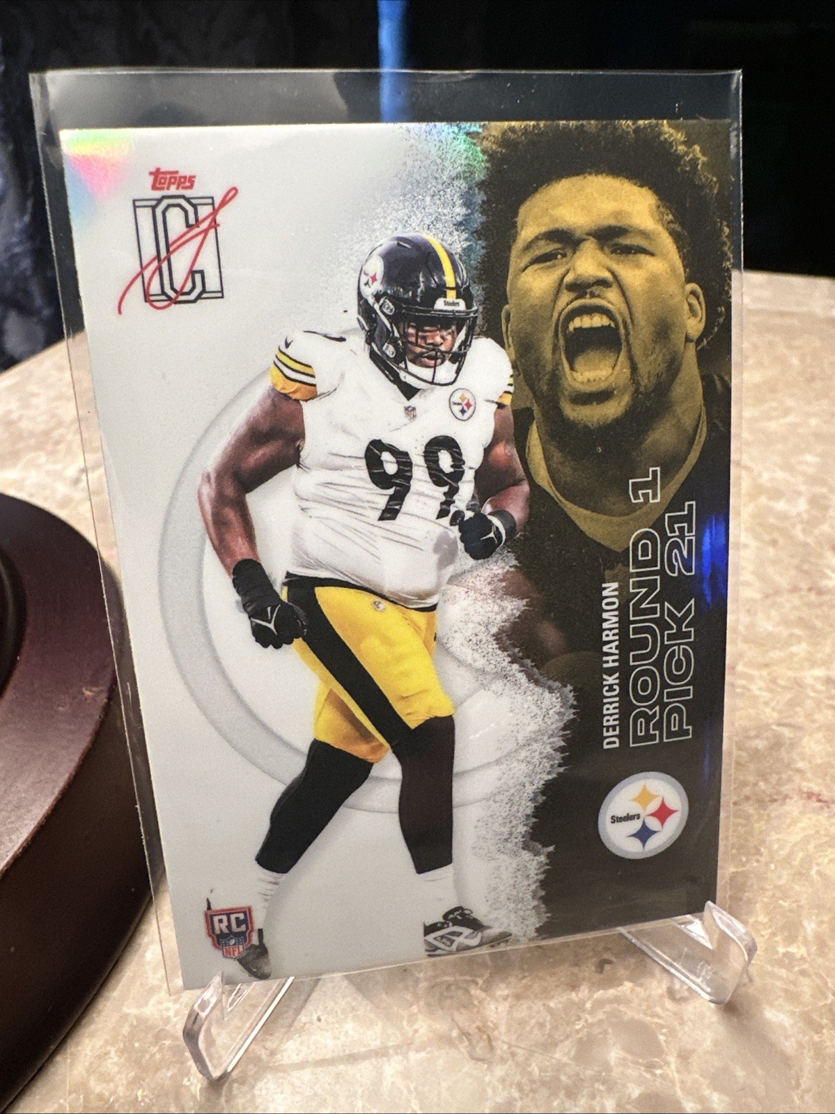 2025 Topps Chrome Signature Class-Derrick Harmon RC White Refractor #150 PIT NFL