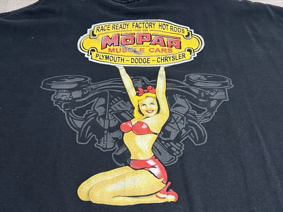 Camiseta De Colección Hot Rod Cars Camiseta De Gran Tamaño Mopar Listo para Carrera Coleccionistas Logo Camiseta 3XL Foto 4 de 4