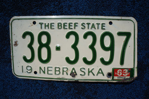 1963 NEBRASKA License Plate