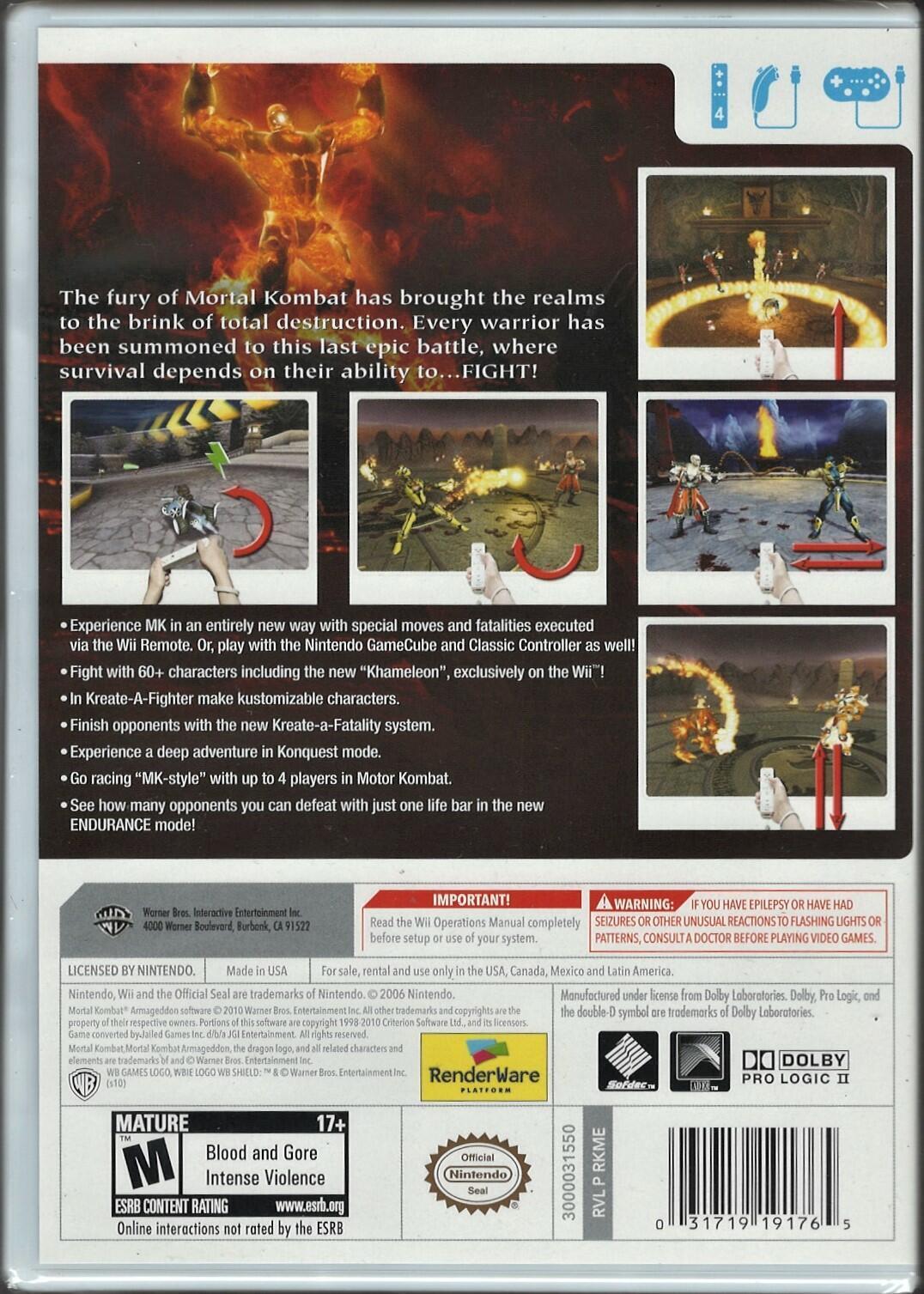 mortal kombat armageddon create your own fatality on the wii