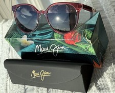 Maui Jim Mehana MJ 866 09 Raspberry Crystal Frame Maui Rose Polarized Sunglasses