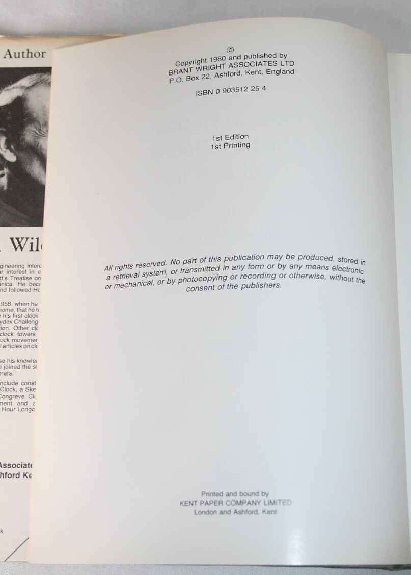How to Repair Antique Clocks by John Wilding, 3 volumes 9780903512251