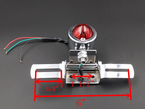 Red Bullet Motorcycle Tail Brake Light For Harley Honda Kawasaki Suzuki Yamaha - Picture 4 of 9