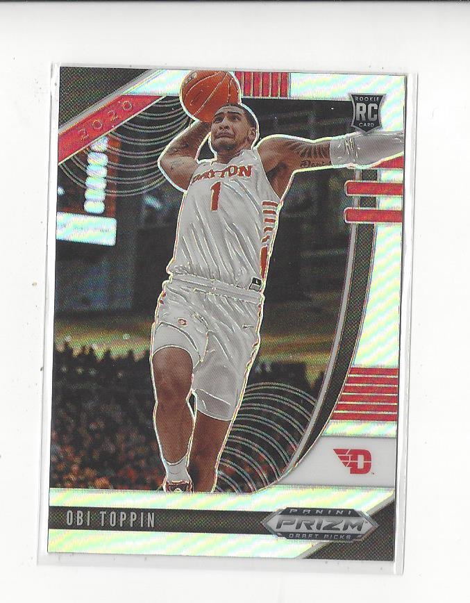 2020-21 Prizm Draft Picks Prizms Silver #7 Obi Toppin RC Rookie Dayton Knicks