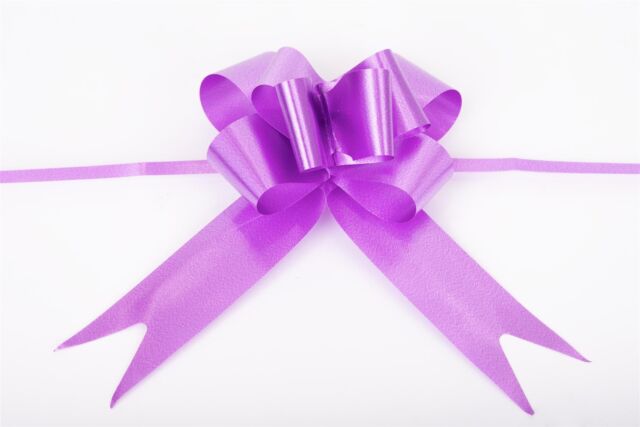 Purple Pull Bows Ribbons 30mm Wedding Florist Gifts Car Xmas Party Decoration 20