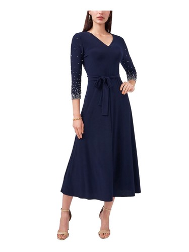 msk dresses black dress with pearls Mac Duggal Pearl-Encrusted One-Shoulder Long Sleeve Mini Dress - Black main image 0