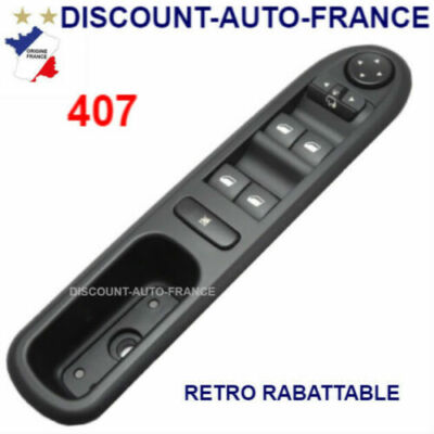 Interrupteur De Lève-vitre Avant Gauche Pour Peugeot 407 Phase 1 Break - Référence 55803251 / 6554ES