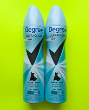 Degree Ultraclear Black  White Women Antiperspirant  Deodorant Dry Spray 2pc