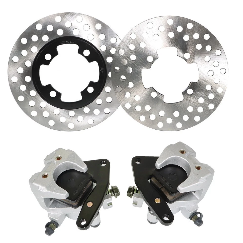 Pinzas de freno delanteras y rotores de freno para Yamaha Grizzly 350 400 450 YFM 2007-2014 Foto 2 de 4