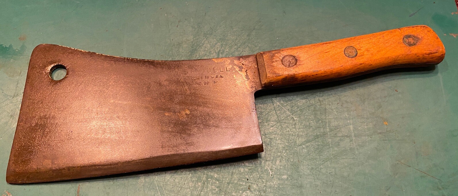 Vintage BRIDDELL No. 800 8” Meat Cleaver Chefs Tool U.S.A. eBay