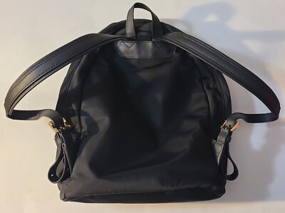 Michael Kors Black Nylon Backpack with White Trim and Gold Hardware Michael Kors | Bags | Michael Kors Black Leather Backpack  main image 4