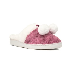 pom pom mule slippers
