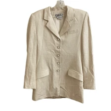 Carlisle Vintage Cream Silk Blazer Size 8