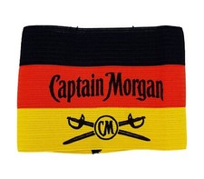 2x Captain Morgan WM EM Fußball Kapitänsband Armband Schweißband in schwarz,rot