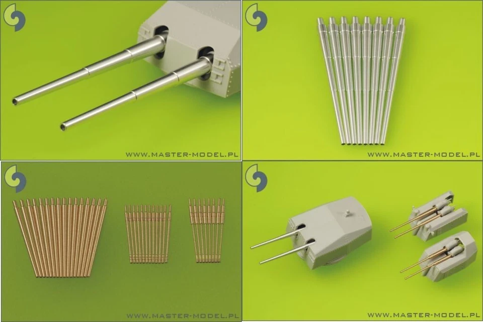 BISMARCK 3,7 cm SKC30 y 2 cm C30/C38 BARRILES (36 PIEZAS) #200-008 1/200 MASTER Foto 4 de 4