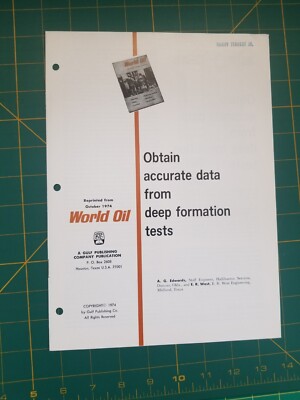 Obtain accurate data from deep formation tests - A.G. Edwards, E.R. West