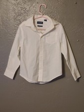 Chaps Boys Button Down White Dress Shirt Sz XXS 4/5