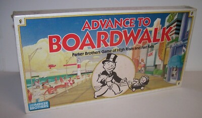 Advance To Boardwalk Parker Brothers Game of High Rises and Fast Falls Sealed