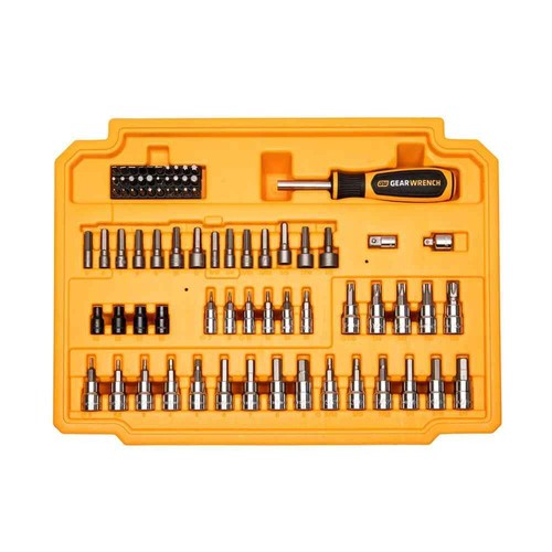 GEARWRENCH 1/4" 3/8" Drive SAE Metric Tool Set 90-Tooth w/Box 232-Piece - Picture 7 of 15