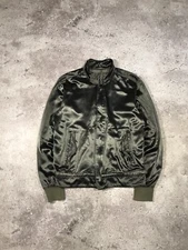 G-Star RAW Men's Satin Bomber Jacket - Olive Green, Zip-Up, Urban Style М