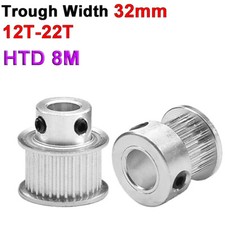 HTD 8M Timing Belt Pulley BF-Type 12T-22T Bore 8-28mm For 32mm Wide Timing Belt