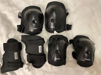 Oxelo Sportprotector Set 3 XS Schwarz Decathlon