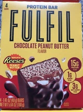 FULFIL Chocolate Peanut Butter Protein Bars 16 Ct Total BB Date 10/25