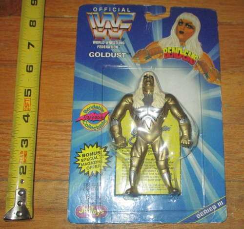 WWF WWE Just Toys Goldust Dustin Rhodes Bend ems W...