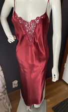Cinema Etoile liquid satin burgundy nightgown Medium