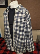 Hobo USA Coat Jacket Mens Medium Vintage 90s Full Zip Cotton Acetate Polyester