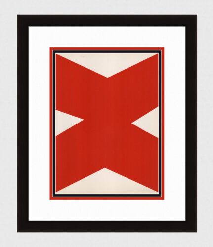 1958 ELLSWORTH KELLY ORIGINAL Color Lithograph Abstract Composition FRAMED COA