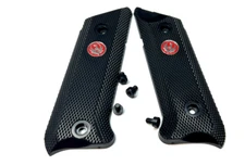 RUGER MK 4 MKIV Black Plastic Pistol Grips w/RED “R” Eagle Medallions W/ SCREWS